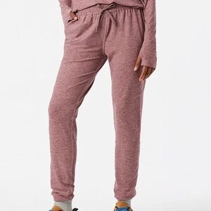 Quince flowknit mid rise joggers small
